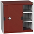 Dílenská skříň s posuvnými dveřmi, 100 x 105 x 65 cm, 2 police, šedá-červená