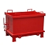 Kontejner s výklopným dnem, objem 1 000 l, červený