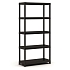 Plastový regál Eris, 182 x 90 x 40 cm, 275 kg, 5 polic, černý