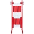 Kovová mobilní zábrana Dancop, skládací, červená/bílá, délka 400 cm