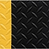 Protiúnavová průmyslová rohož Sof-Tred™ s diamantovým povrchem, černá/žlutá, 122 x 100 cm