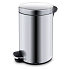 Kovový odpadkový koš Basic, objem 12 l, matný nerez