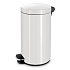 Kovový hygienický odpadkový koš Antiseptic, objem 30 l, bílý