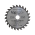 TOPTRADE kotouč pilový, na dřevo, s SK plátky, 24 zubů, 125 x 1,8 x 22,2/20/16 mm