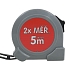 TOPTRADE metr svinovací, „2x MĚŘ...“, jednobrzdový, 19 mm x 5 m