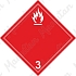 Nebezpečí požáru hořlavé kapaliny č.3 B, samolepka 100 x 100 x 0,1 mm