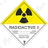 Radioaktivní látka kat. II. č. 7B, samolepka 100 x 100 x 0,1 mm