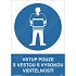 Vstup pouze s vestou s vysokou viditelností, samolepka 210 x 297 x 0,1 mm A4