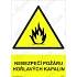 Nebezpečí požáru hořlavých kapalin, plast 210 x 297 x 0,5 mm A4