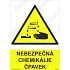 Nebezpečná chemikálie čpavek, plast 210 x 297 x 0,5 mm A4