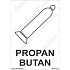 Propan butan, samolepka 148 x 210 x 0,1 mm A5