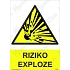 Riziko exploze, plast 210 x 297 x 0,5 mm A4