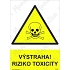 Výstraha riziko toxicity, samolepka 210 x 297 x 0,1 mm A4