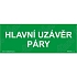Hlavní uzávěr páry, plast 210 x 80 x 0,5 mm