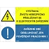 Výstraha životu nebezpečno přibližovat se k elektrickým zařízením, plast 297 x 210 x 0,5 mm A4