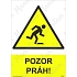 Pozor práh, samolepka 210 x 297 x 0,1 mm A4