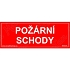 Požární schody, samolepka 210 x 80 x 0,1 mm