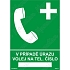 V případě úrazu volej na tel. číslo, plast 210 x 297 x 0,5 mm A4