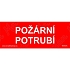 Požární potrubí, samolepka 210 x 80 x 0,1 mm