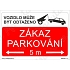 Zákaz parkování, plast 297 x 210 x 2 mm A4