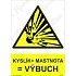 Kyslík + mastnota = výbuch, samolepka 210 x 297 x 0,1 mm A4