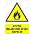 Pozor sklad hořlavých kapalin, plast 210 x 297 x 2 mm A4