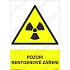 Pozor rentgenové záření, plast 210 x 297 x 2 mm A4