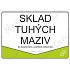 Sklad tuhých maziv, samolepka 297 x 210 x 0,1 mm A4