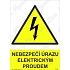 Nebezpečí úrazu elektrickým proudem, plast 148 x 210 x 0,5 mm A5