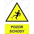 Pozor schody, plast 210 x 297 x 0,5 mm A4