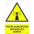 Pozor nebezpečné neionizující záření, plast 148 x 210 x 2 mm A5