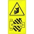 Výstraha možnost bočního stlačení nebo naražení, samolepka 95 x 175 x 0,1 mm