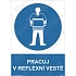 Pracuj v reflexní vestě, plast 148 x 210 x 2 mm A5