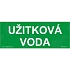 Užitková voda, plast 210 x 80 x 0,5 mm