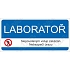 Laboratoř nepovolaným vstup zakázán, samolepka 190 x 90 x 0,1 mm