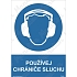 Používej chrániče sluchu, samolepka 210 x 297 x 0,1 mm A4