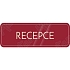 Recepce, samolepka 200 x 70 x 0,1 mm, červená