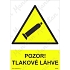 Pozor tlakové láhve, samolepka 210 x 297 x 0,1 mm A4
