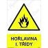 Hořlaviny l. třídy, plast 210 x 297 x 0,5 mm A4