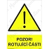 Pozor rotující části, plast 210 x 297 x 0,5 mm A4