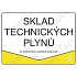 Sklad technických plynů, samolepka 297 x 210 x 0,1 mm A4