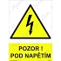 Pozor pod napětím, samolepka 210 x 297 x 0,1 mm A4