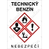 Technický benzín, samolepka 148 x 210 x 0,1 mm A5