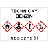 Technický benzín, samolepka 105 x 74 x 0,1 mm