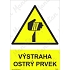 Výstraha ostrý prvek, samolepka 148 x 210 x 0,1 mm A5