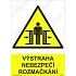 Výstraha nebezpečí rozmačkání, samolepka 148 x 210 x 0,1 mm A5