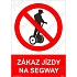 Zákaz jízdy na segway, samolepka 148 x 210 x 0,1 mm A5