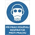 Při práci používej respirátor proti prachu, samolepka 297 x 420 x 0,1 mm A3