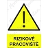 Rizikové pracoviště, plast 148 x 210 x 2 mm A5