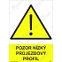 Pozor nízký průjezdový profil, plast 210 x 297 x 0,5 mm A4